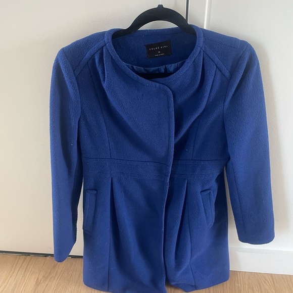Blue Wool Blend Coat - Picture 2 of 7